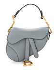 Goatskin Micro Saddle Bag Cloud Blue