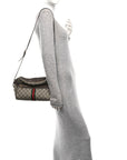 GG Supreme Monogram Web Small Ophidia Shoulder Bag Brown