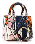 Canvas Graffiti Floral Printed Medium Lady D1OR Multicolor