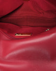 Lambskin Quilted Large CHNL 19 Flap Red