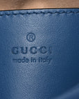 Calfskin Matelasse Aria Mini GG Marmont Chain Shoulder Bag Clear Blue