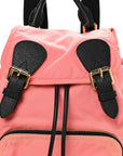 Nylon Medium Rucksack Backpack Bright Coral Pink
