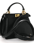 Shiny Nappa Petite Peekaboo I SEE U Satchel Black