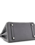 Ostrich Birkin 25 Gris Agate