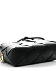Lambskin Maxi Intrecciato Small Cassette Camera Bag Black