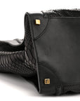 Snakeskin Large Luggage Black