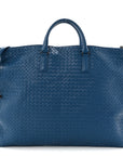 Nappa Intrecciato Medium Convertible Tote Atlantic
