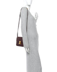 Box Calfskin Teen Classic Box Flap Bag Burgundy