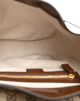 GG Supreme Monogram Azalea Calfskin Retro Interlocking G Buckle Backpack Beige Ebony Brown Sugar