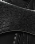 X Sacai Grained Calfskin Technical Fabric Mens Saddle Bag Black