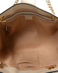 GG Supreme Monogram Medium Padlock Tote White