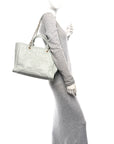 Calfskin Small Deauville Tote Light Grey