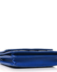 Lambskin Quilted Square Wallet On Chain WOC Blue