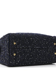 Tweed Quilted Small CHNL 25 Handbag Blue