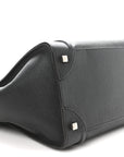 Drummed Calfskin Mini Luggage Black
