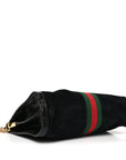Suede Patent GG Web Medium Ophidia Chain Shoulder Bag Black