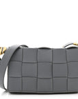 Grained Calfskin Maxi Intrecciato Cassette Crossbody Bag Deep Blue