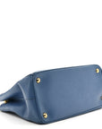 Saffiano Small Galleria Double Zip Tote Cobalto