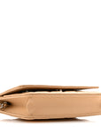Caviar Quilted Wallet On Chain WOC Beige