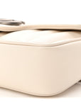 Calfskin Matelasse Aria Super Mini GG Marmont Shoulder Bag Mystic White