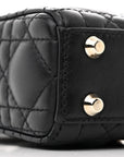 Lambskin Cannage Micro Lady D1OR Black