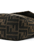 Fabric Jacquard FF 1974 Maxi Baguette Tobacco Moro Black