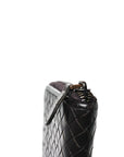Nappa Intrecciato Zip Around Wallet Ebano