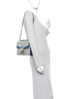 GG Supreme Monogram Blooms Small Dionysus Shoulder Bag Beige Navy Vintage Blue