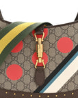 GG Supreme Monogram Web Geometric Small Jackie 1961 Beige Multicolor Brown Sugar