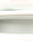 Crushed Calfskin Quilted Small Crush Chain Bag Optic White