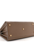 Grained Calfskin Large Sac de Jour Carryall Taupe