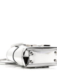 Mirror Laminated Nappa Maxi Intrecciato Mini Arco Silver