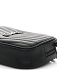 Grain De Poudre Matelasse Monochrome Monogram Mini Lou Camera Bag Black