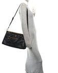 Vitello Daino Shopping Satchel Black