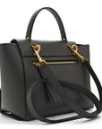 Baby Grained Calfskin Micro Belt Bag Grey