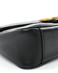Calfskin Matelasse Small GG Marmont Shoulder Bag Black