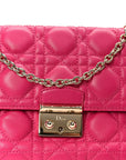 Lambskin Cannage Miss D1OR Promenade Pouch Fuchsia