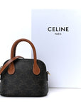 Canvas Calfskin Triomphe Mini Honorine Bag Tan