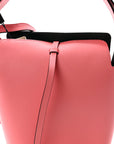 Supple Calfskin Small Bucket Bag Bright Coral Pink