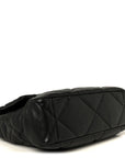 Goatskin Quilted Large CHNL 19 Flap Black