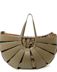 French Calfskin Large Shell Bag Taupe