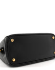 Saffiano Small Galleria Double Zip Tote Black