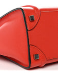 Drummed Calfskin Micro Luggage Vermillion