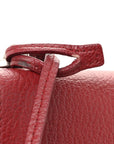 Grained Calfskin Medium Monogram Sunset Satchel Red