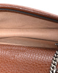 New Denim GG Monogram Dollar Calfskin Enamel Super Mini Dionysus Shoulder Bag Blue Tea Cuir Epilog Electric Blue