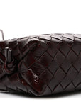 Polished Nappa Intrecciato Knot Mini Loop Camera Bag Madder Brown