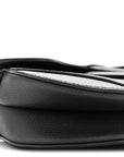 Grained Calfskin Mini Saddle Bag Black