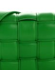 Nappa Maxi Intreccio Small Padded Cassette Crossbody Bag Parakeet