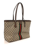 GG Supreme Monogram Medium Ophidia Shopping Tote Brown
