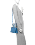 Snakeskin Small Postal Bag Sky Blue